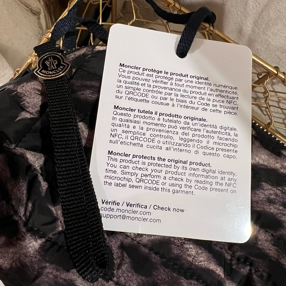 Moncler New With Tags Animal Print Beauty Bag Case - Picture 6 of 8
